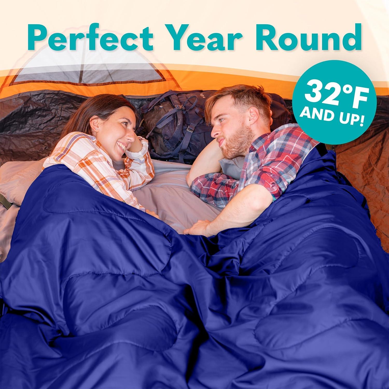 Saco de Dormir Doble Sleepingo Impermeable Queen 2 Personas