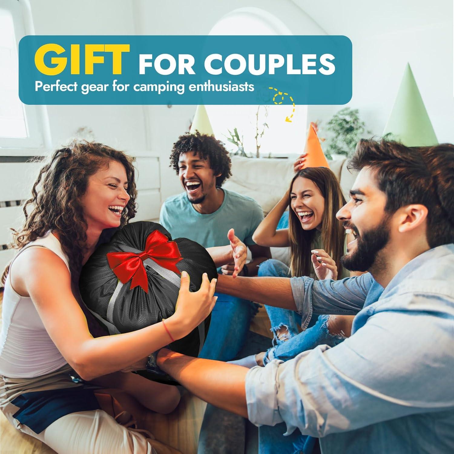 Saco de Dormir Doble Canway XXL Flannel para 2 Personas