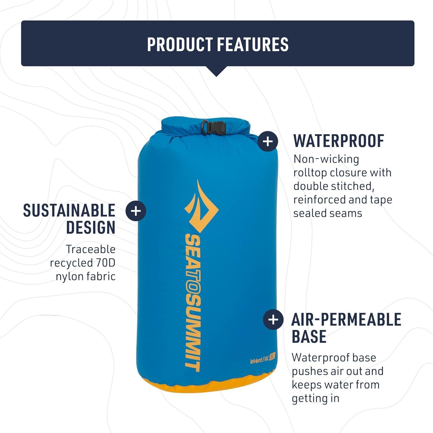 Bolsa Secadora eVac Sea to Summit 35L Impermeable Gris