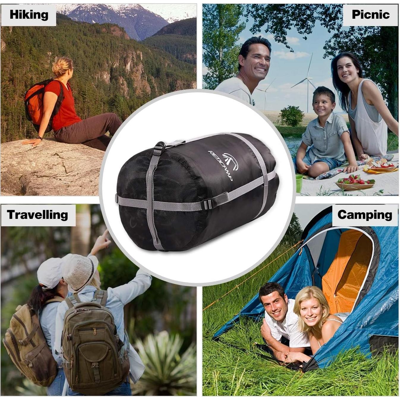 Bolsa de Compresión REDCAMP para Camping y Senderismo - Negro