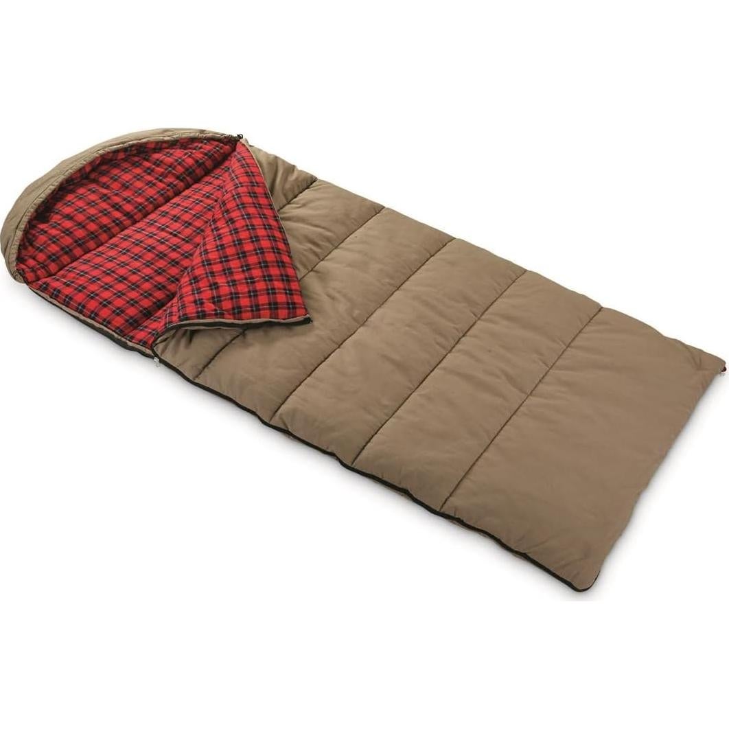 Saco de Dormir Guide Gear Canvas Hunter 0°C Forro Polar