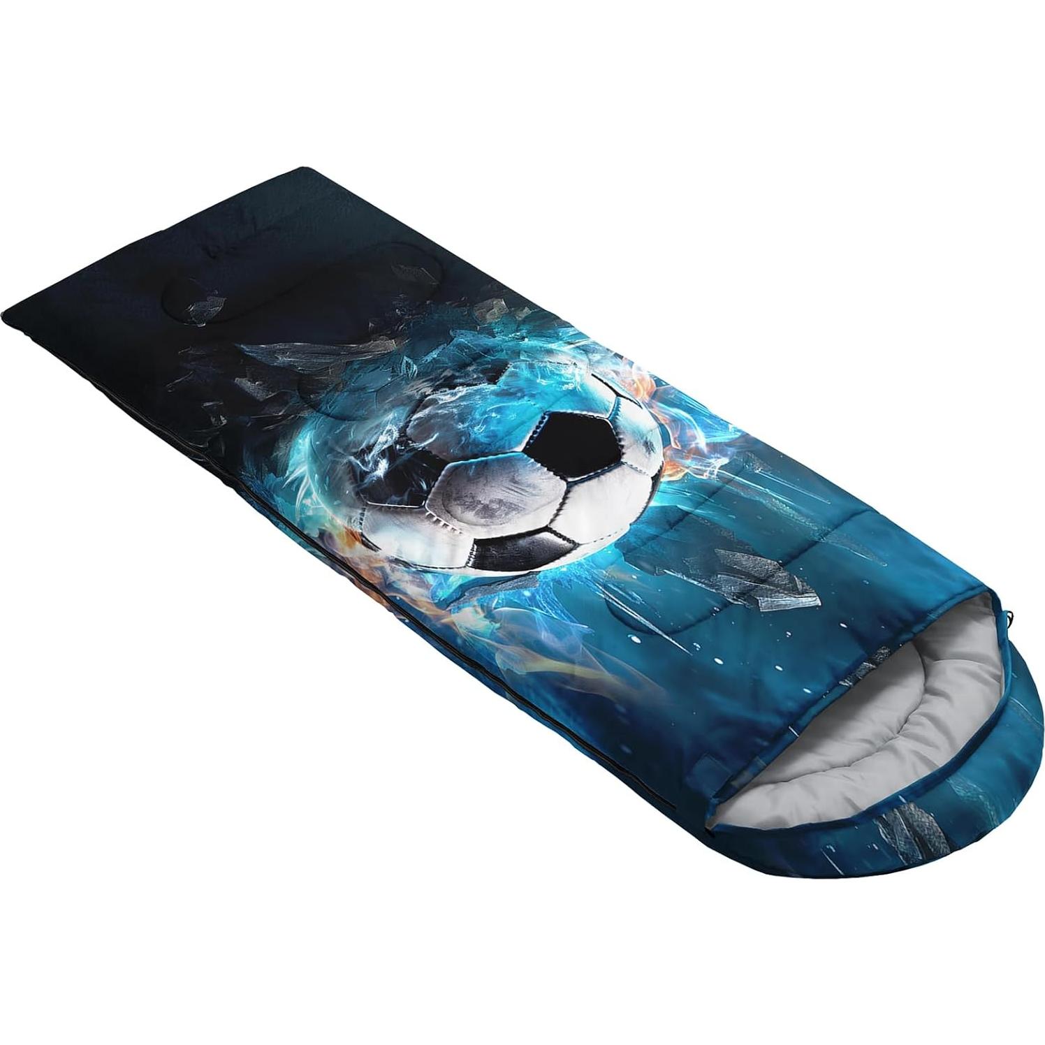 Saco de dormir UEVBF para niños, impermeable y compacto 228.6x81.3cm