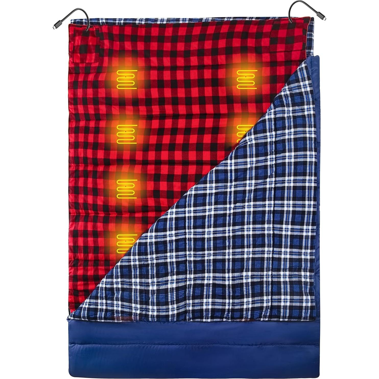 Saco de Dormir Calefaccionado Mantuole 190x140cm USB Tipo C