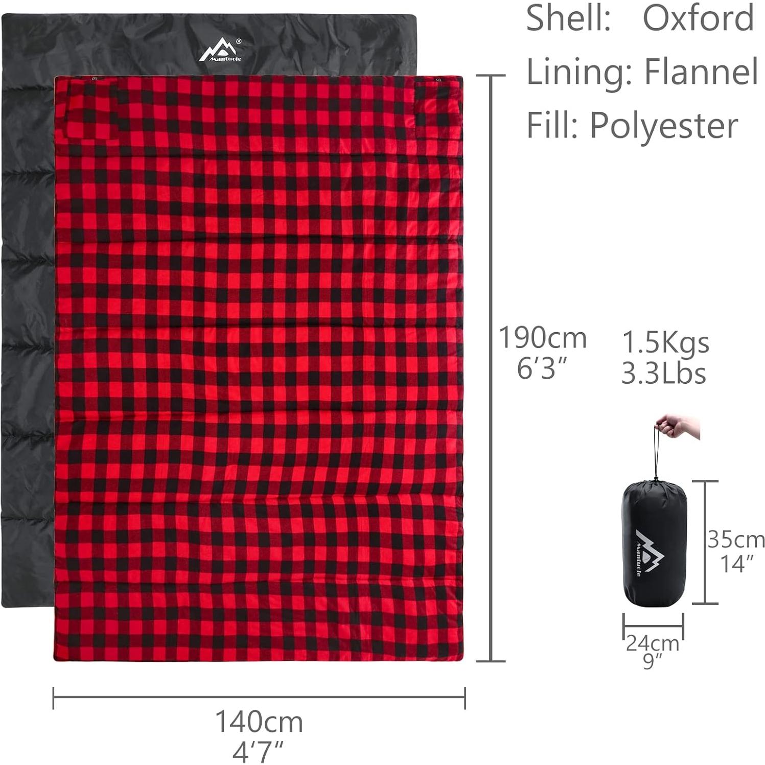 Saco de Dormir Calefaccionado Mantuole 190x140cm USB Tipo C