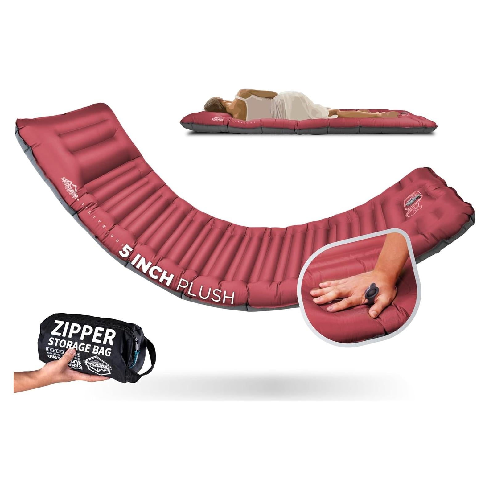 Almohadilla de Camping Inflable ZOOOBELIVES Airlite1901 12.7cm