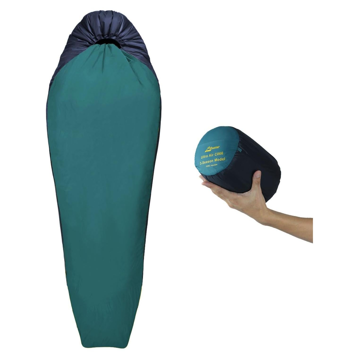 Saco de Dormir Mummy Litume C066 Teal Profundo 1 Persona
