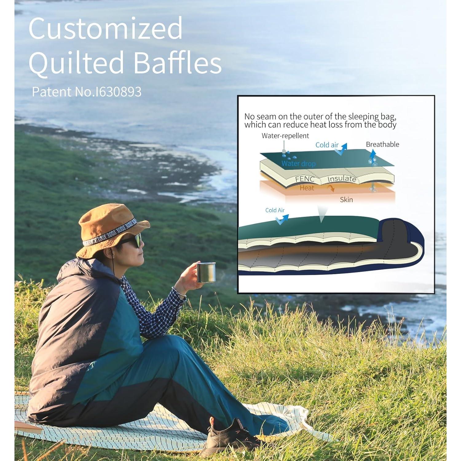 Saco de Dormir Mummy Litume C066 Teal Profundo 1 Persona