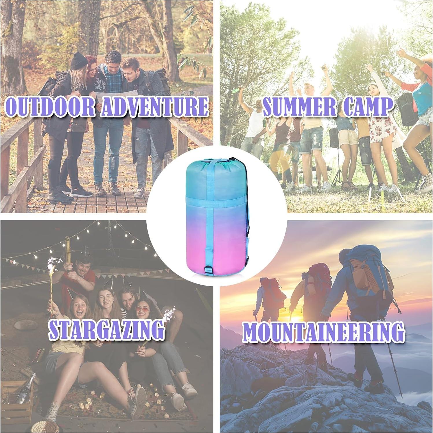 Saco de dormir AuSletie 3 estaciones impermeable 228.6x80cm