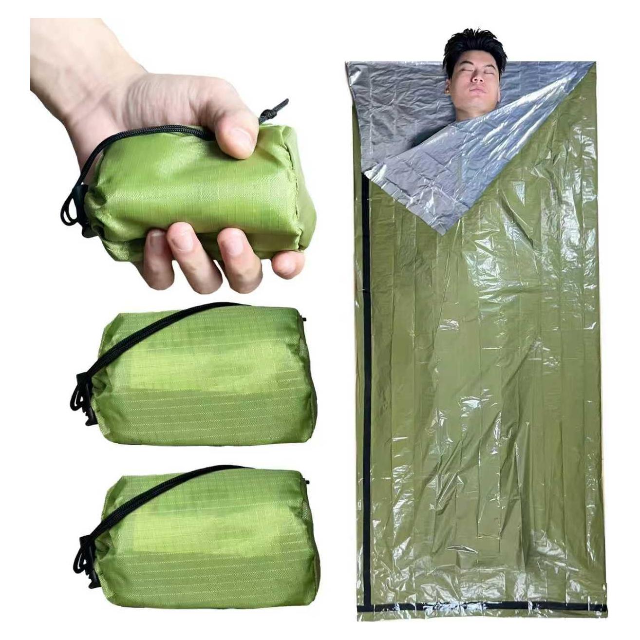 Bolsa de Dormir de Emergencia GJD 3 Piezas Mylar Térmico