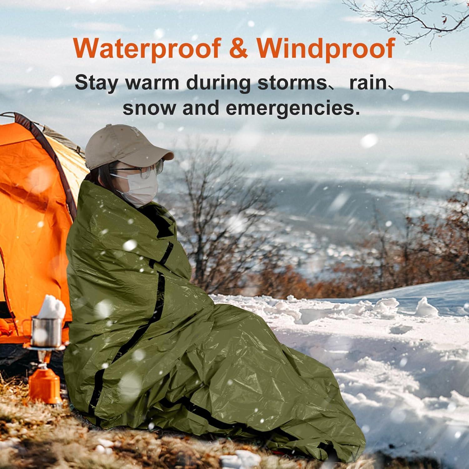 Bolsa de Dormir de Emergencia GJD 3 Piezas Mylar Térmico