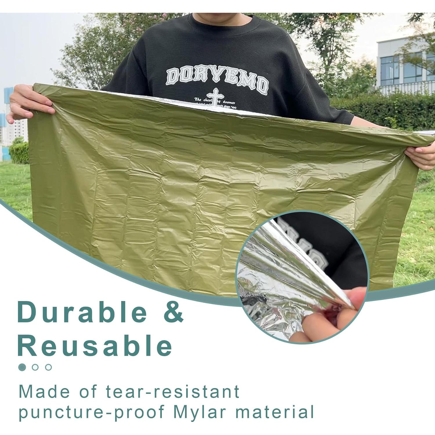 Bolsa de Dormir de Emergencia GJD 3 Piezas Mylar Térmico