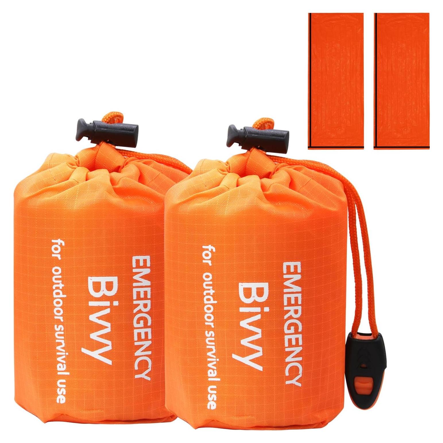 Saco de Dormir de Emergencia HOYUTNESS Bivy Sack - Paquete de 2