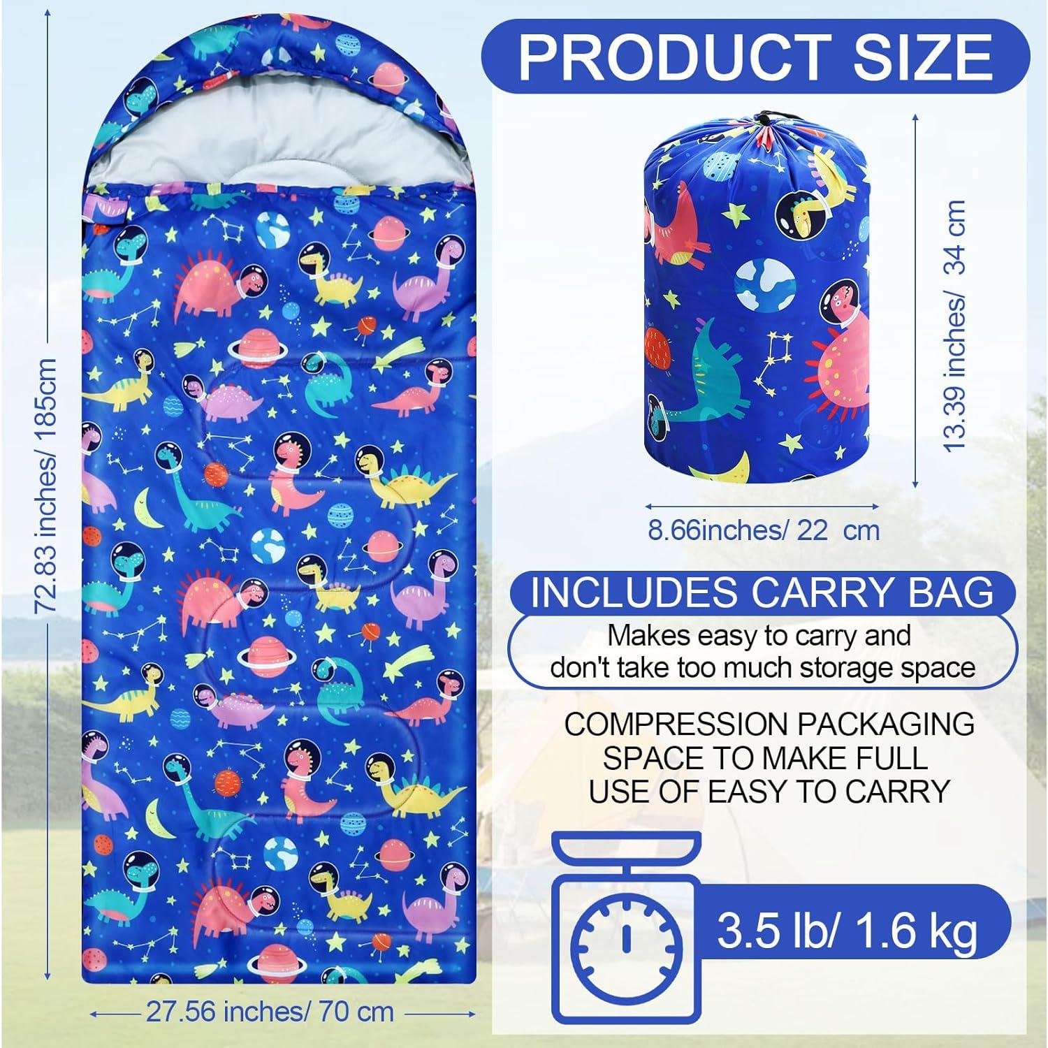Saco de dormir Fanfanwin 3 estaciones niños 185x70cm azul