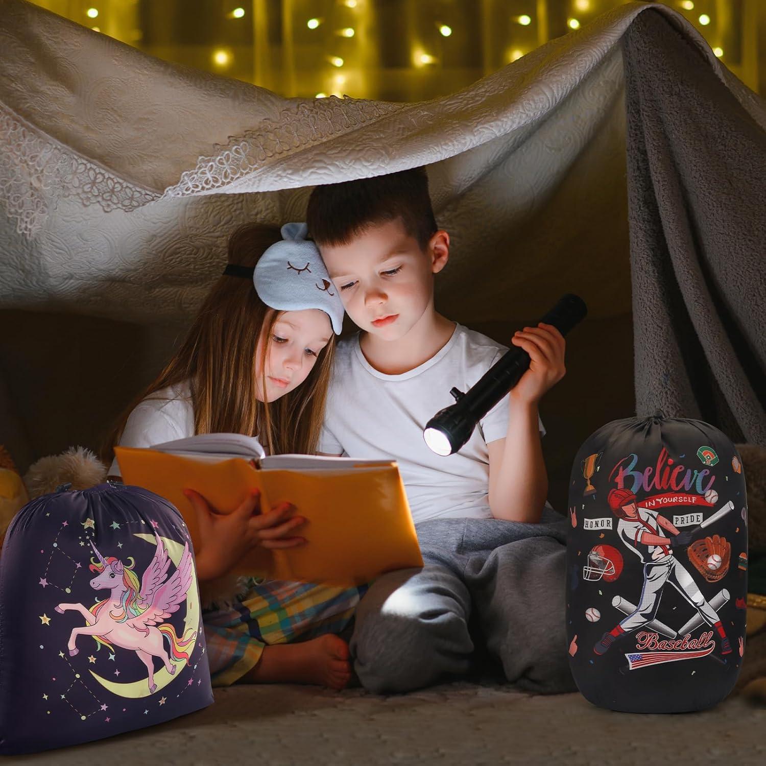 Saco de dormir infantil ETGLCOZY Unicornio 180x74 cm con almohada