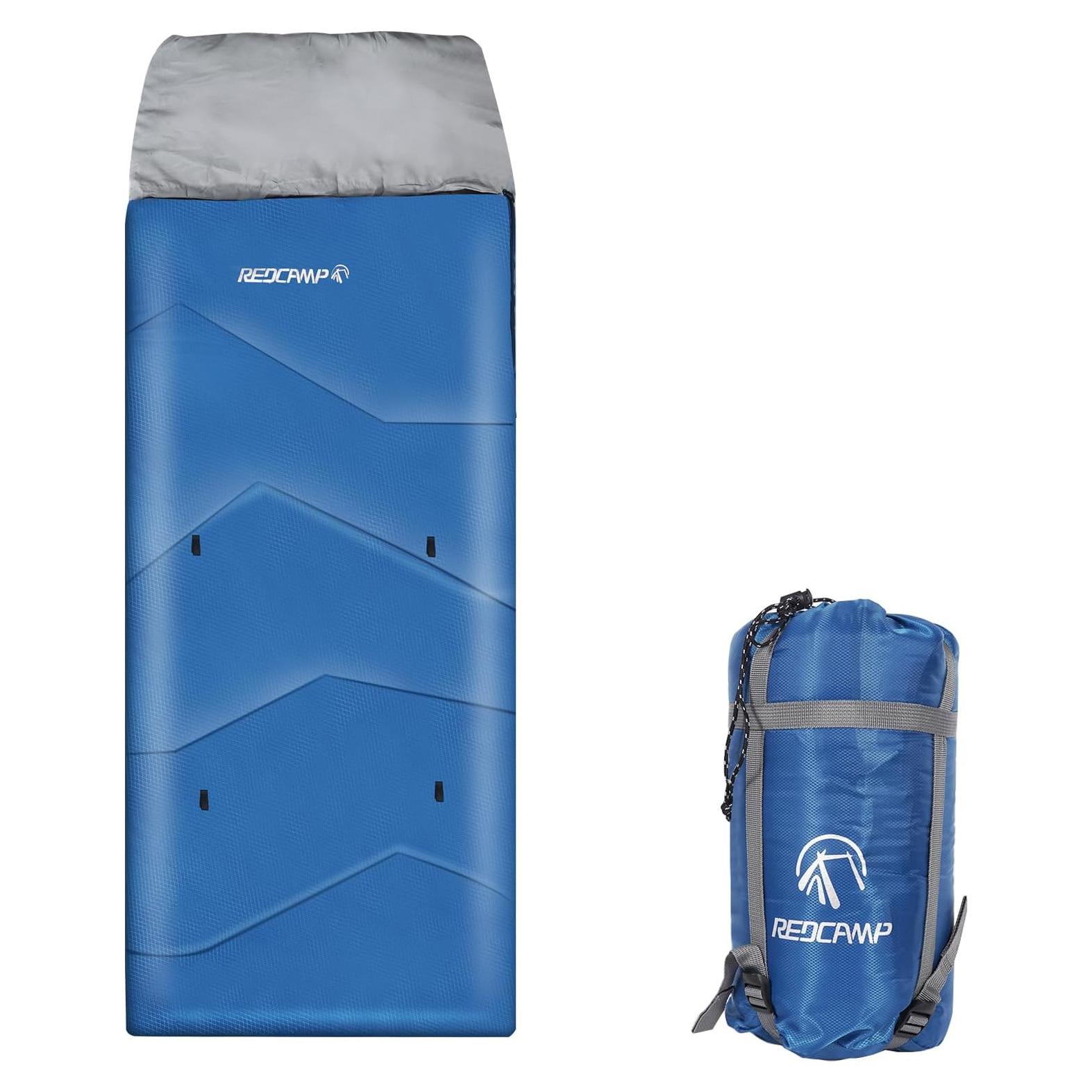 Saco de Dormir REDCAMP para Niños 3 Temporadas Azul 169 cm