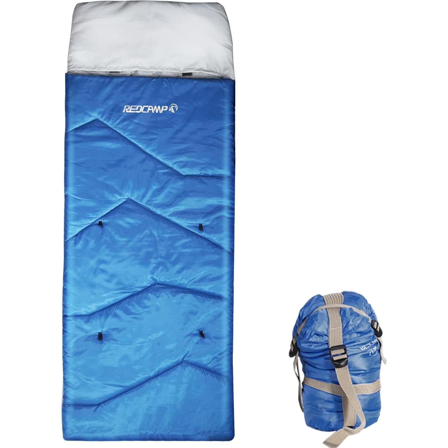 Saco de Dormir REDCAMP para Niños 3 Temporadas Azul 169 cm