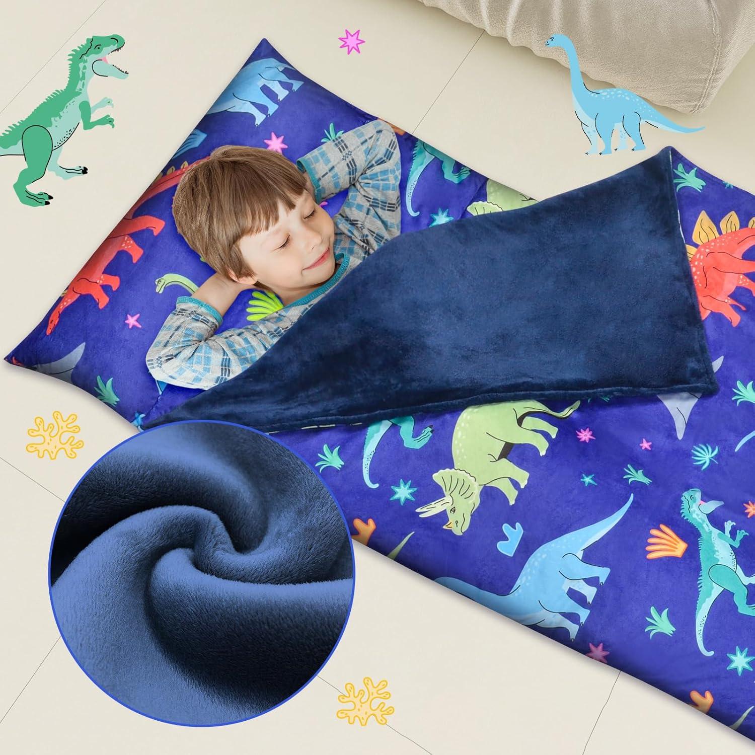 Colchoneta para Siesta Fiodrimy con Almohada Dinosaurio 134.6 cm