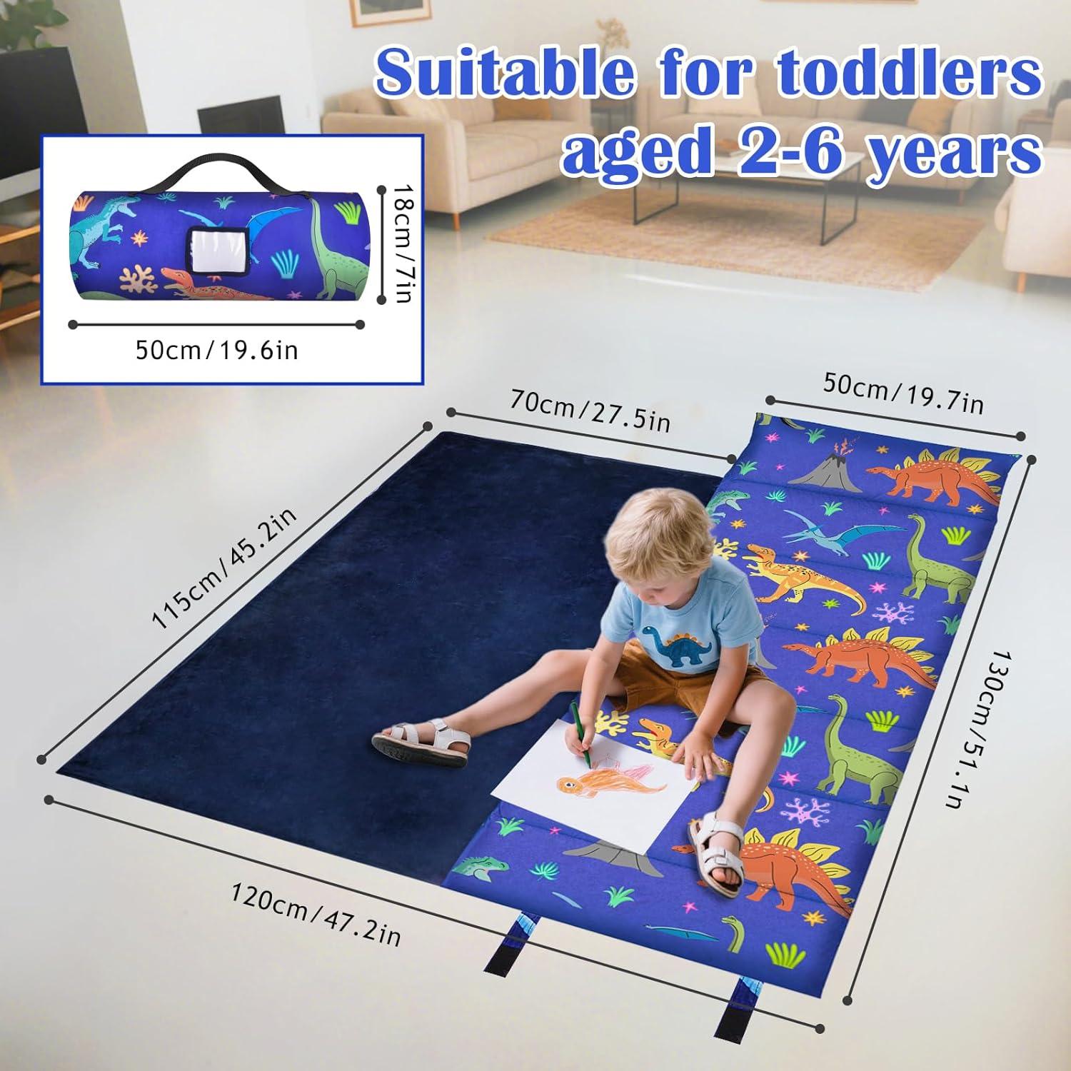 Colchoneta para Siesta Fiodrimy con Almohada Dinosaurio 134.6 cm