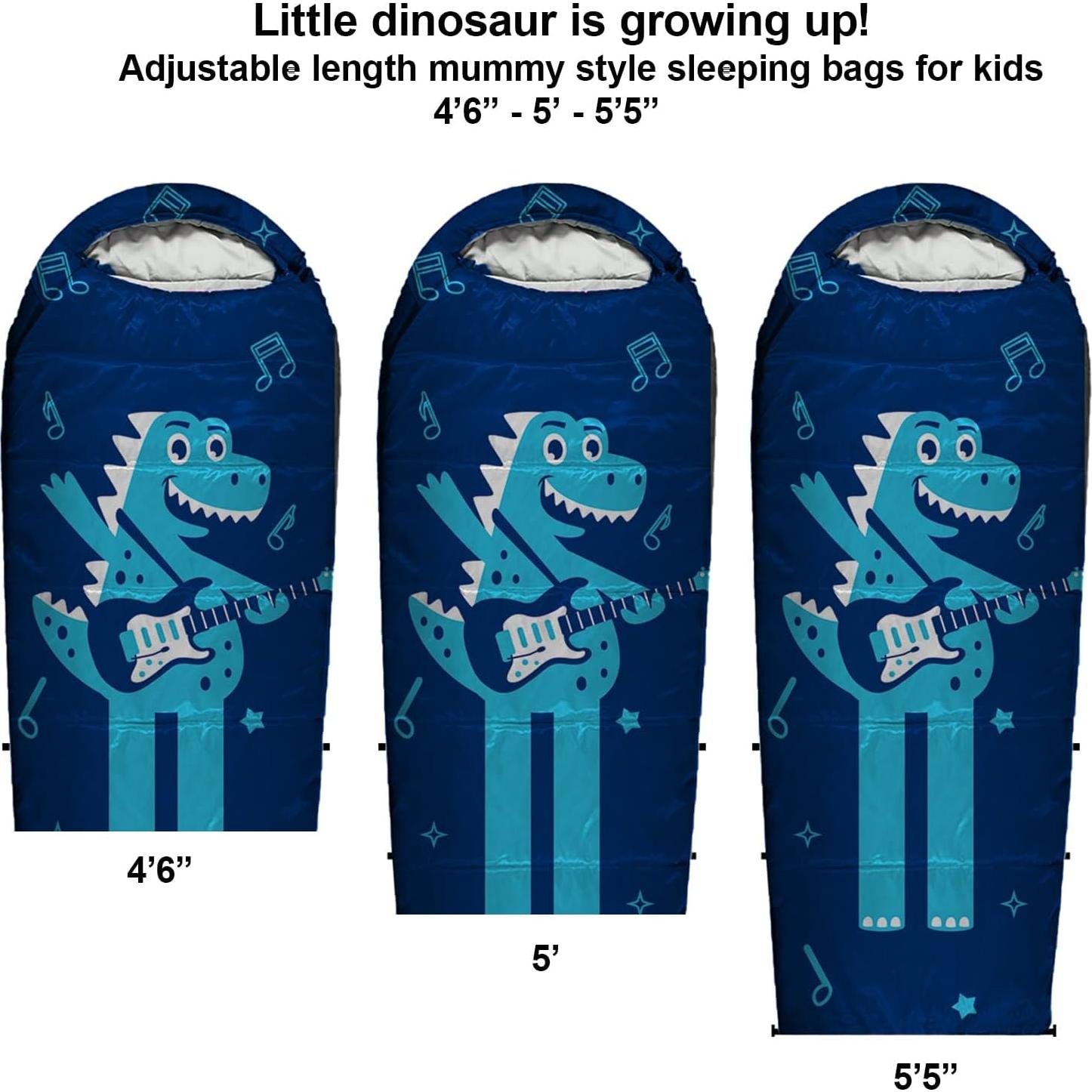 Saco de dormir momia ajustable ANJ Outdoors 0-15°C niños