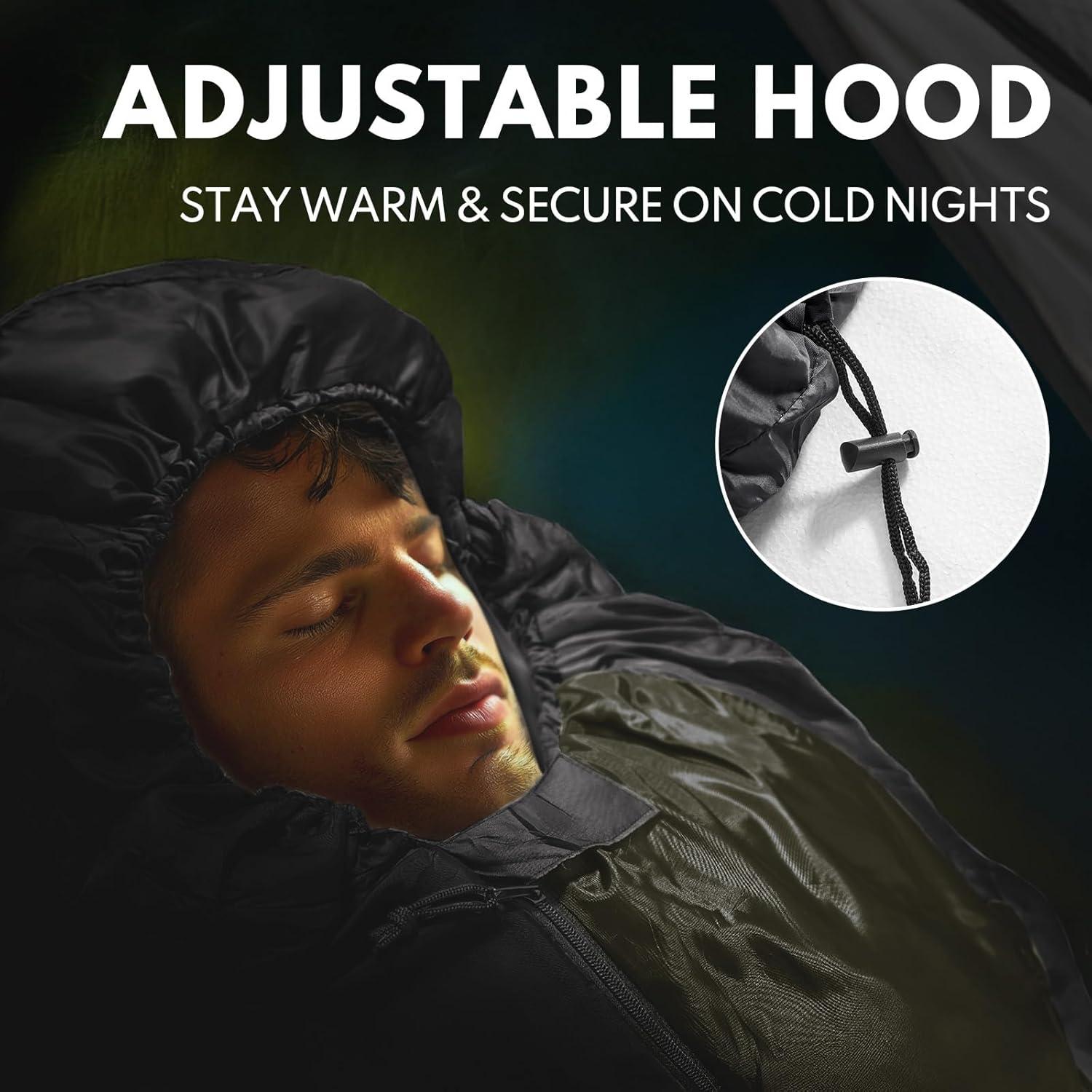 Saco de Dormir XXL TANSTRIDER 0°C Poliéster Camping