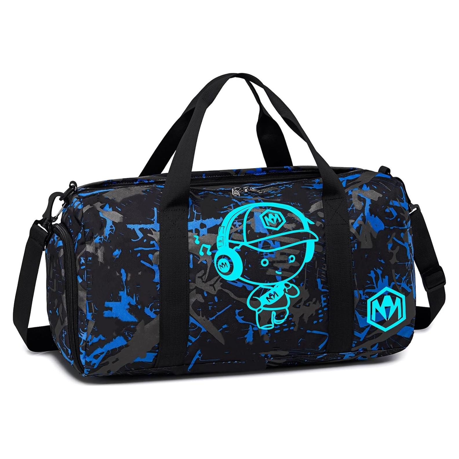 Bolsa de Deporte Luminosa para Niños Azul 23L con Compartimentos