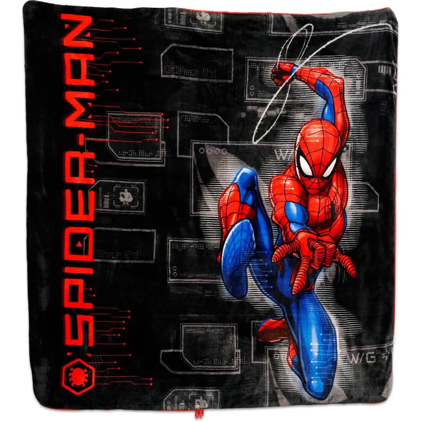 Saco de Dormir Spider-Man 137x142 cm con Almohada y Stickers