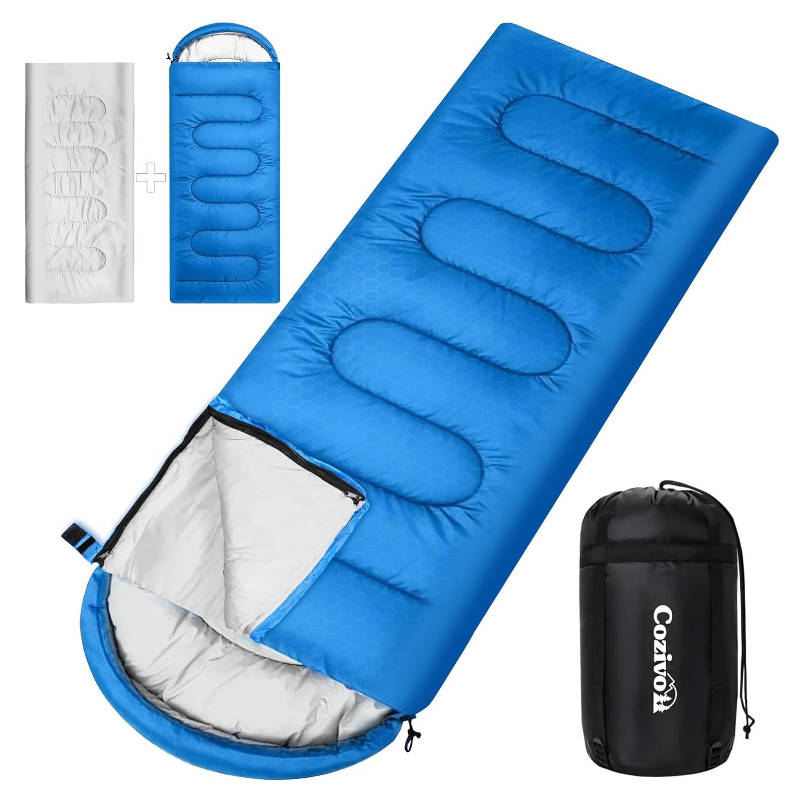 Saco de dormir 2 en 1 Cozivo impermeable para 4 estaciones
