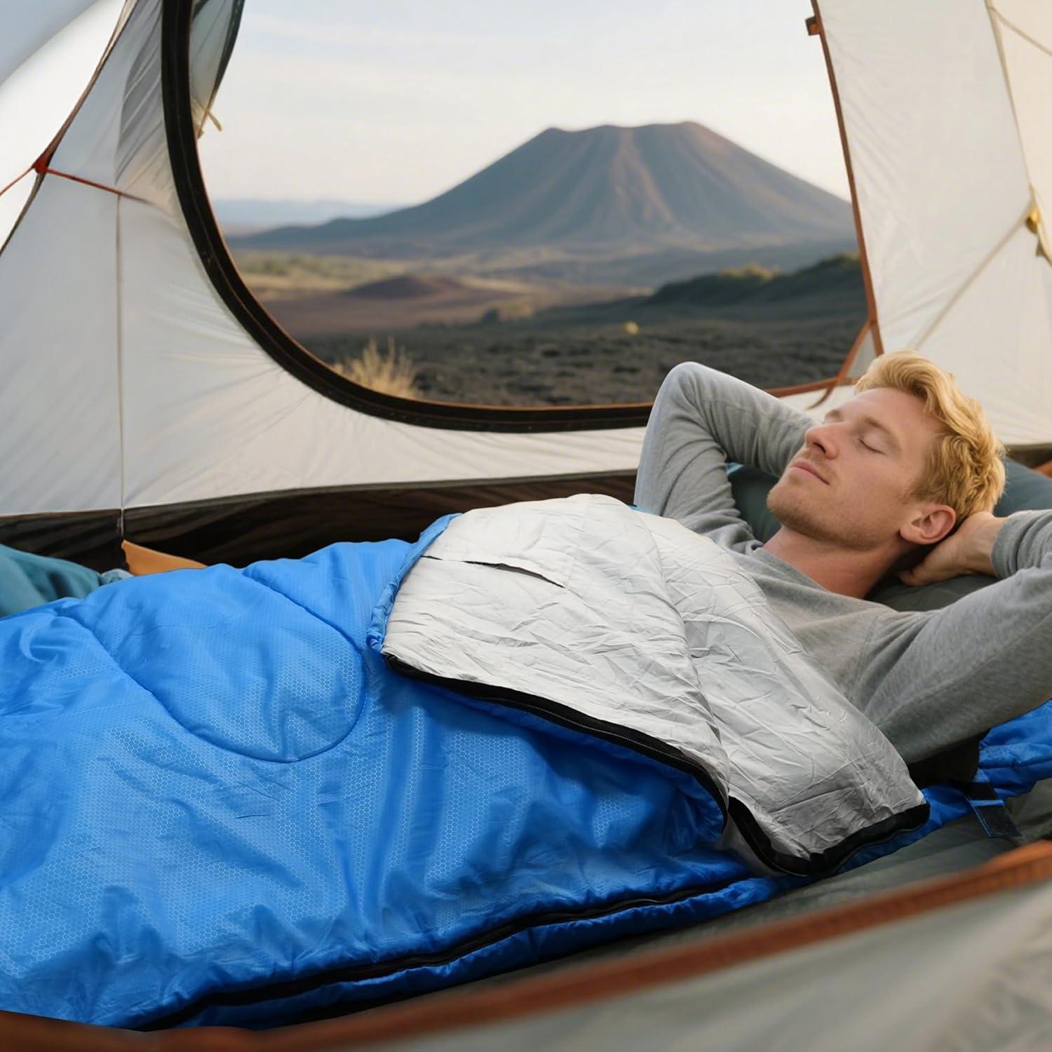 Saco de dormir 2 en 1 Cozivo impermeable para 4 estaciones