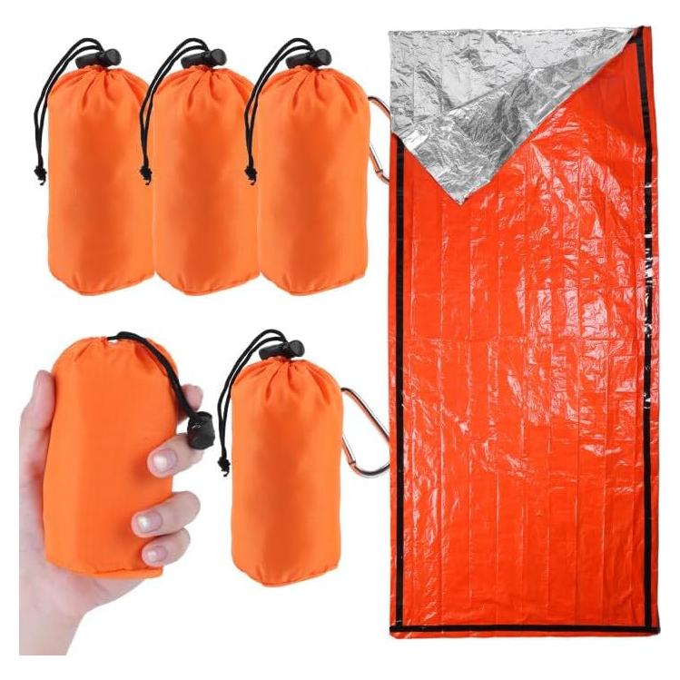 Saco de Dormir de Emergencia EtsRmi - Paquete de 5, Impermeable