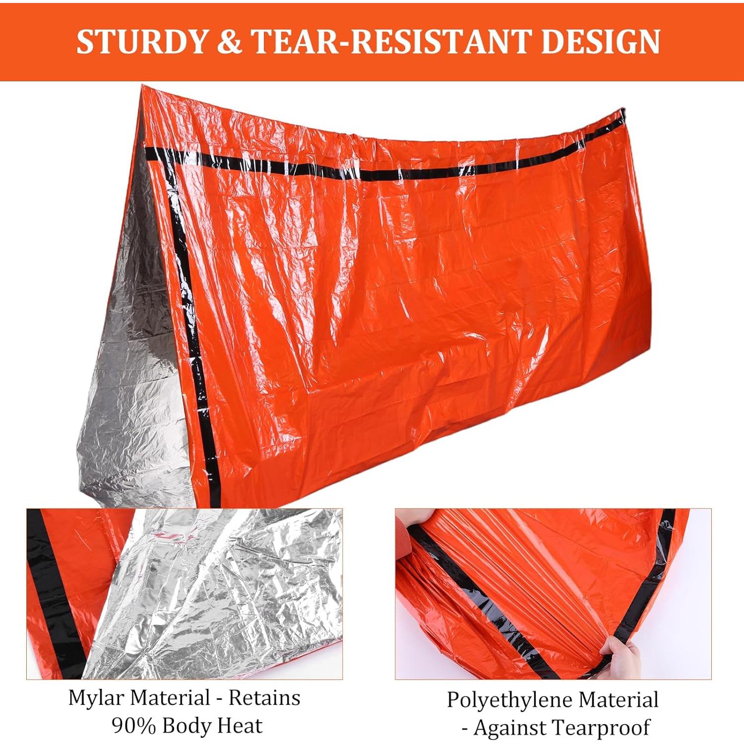 Saco de Dormir de Emergencia EtsRmi - Paquete de 5, Impermeable