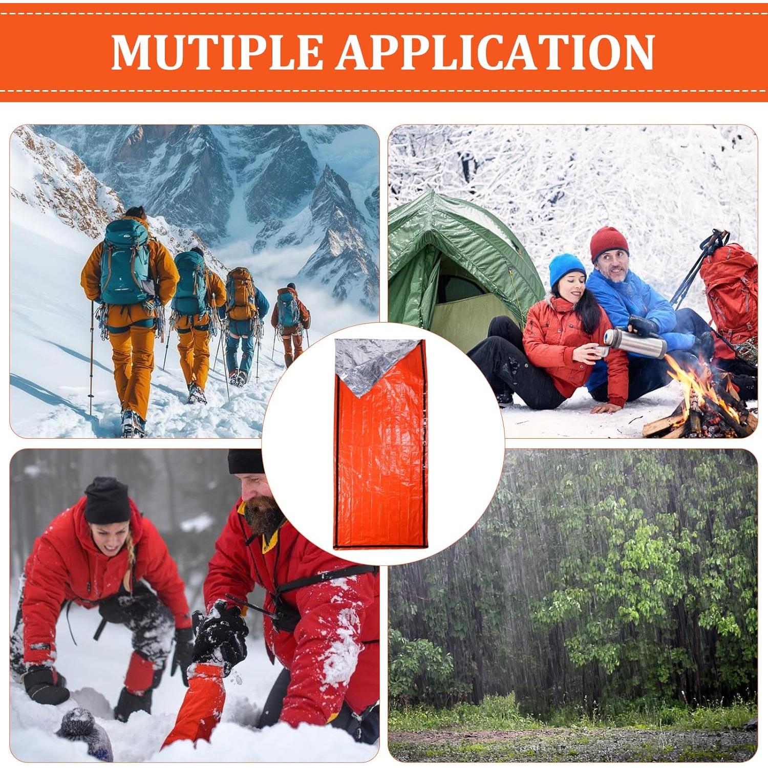 Saco de Dormir de Emergencia EtsRmi - Paquete de 5, Impermeable