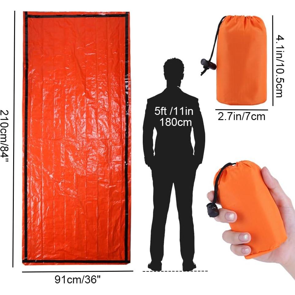 Saco de Dormir de Emergencia EtsRmi - Paquete de 5, Impermeable