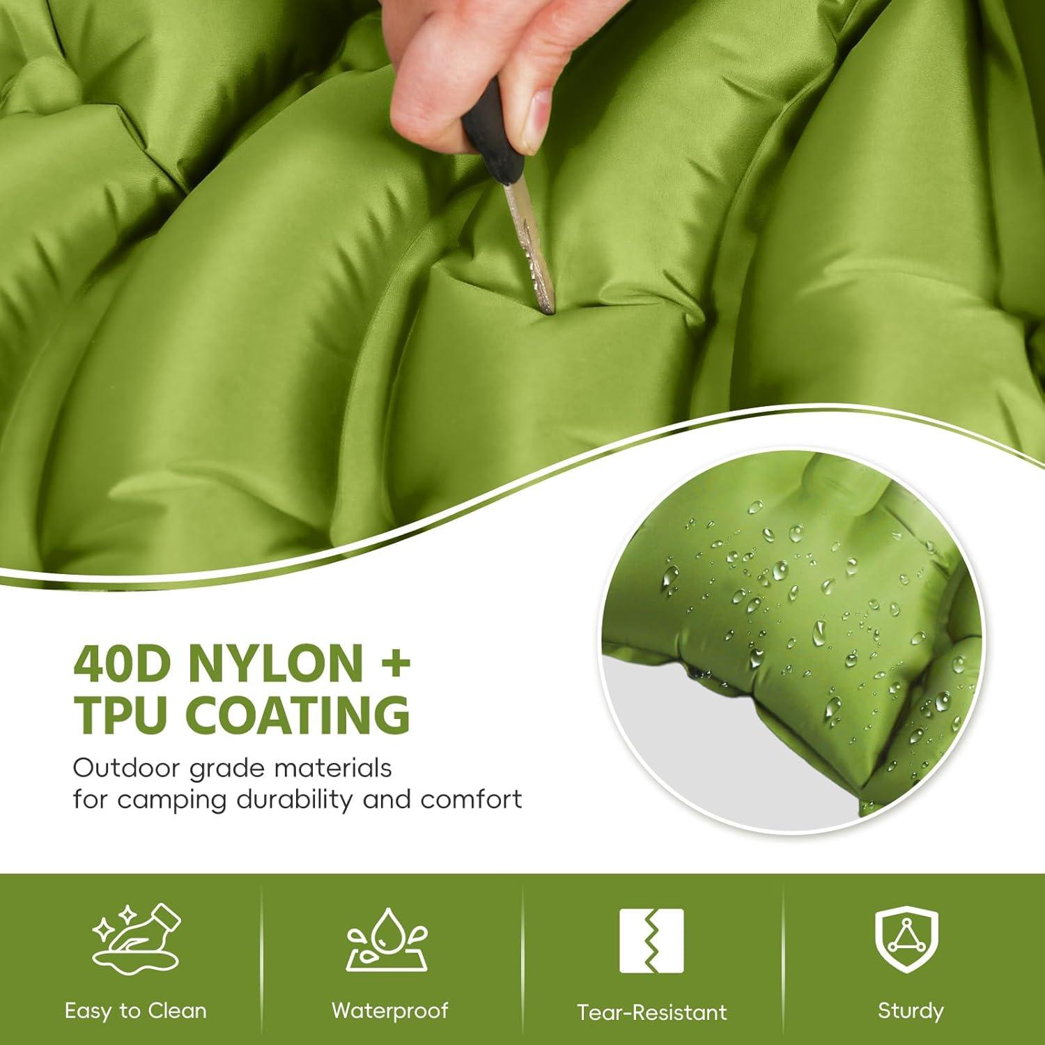 Colchón Doble Autoinflable OUTTPLY 202.5x135.9cm 10.2cm Grueso