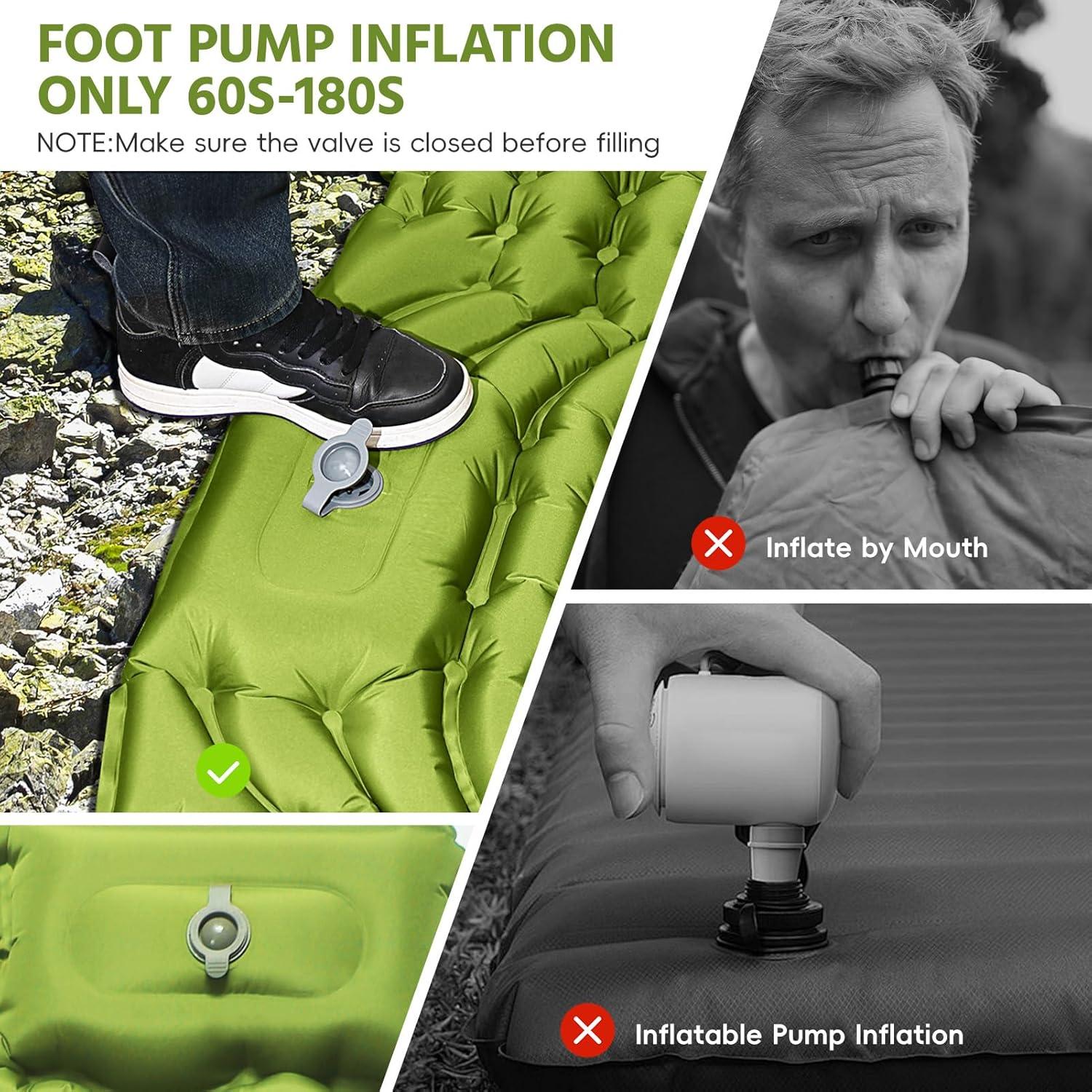 Colchón Doble Autoinflable OUTTPLY 202.5x135.9cm 10.2cm Grueso