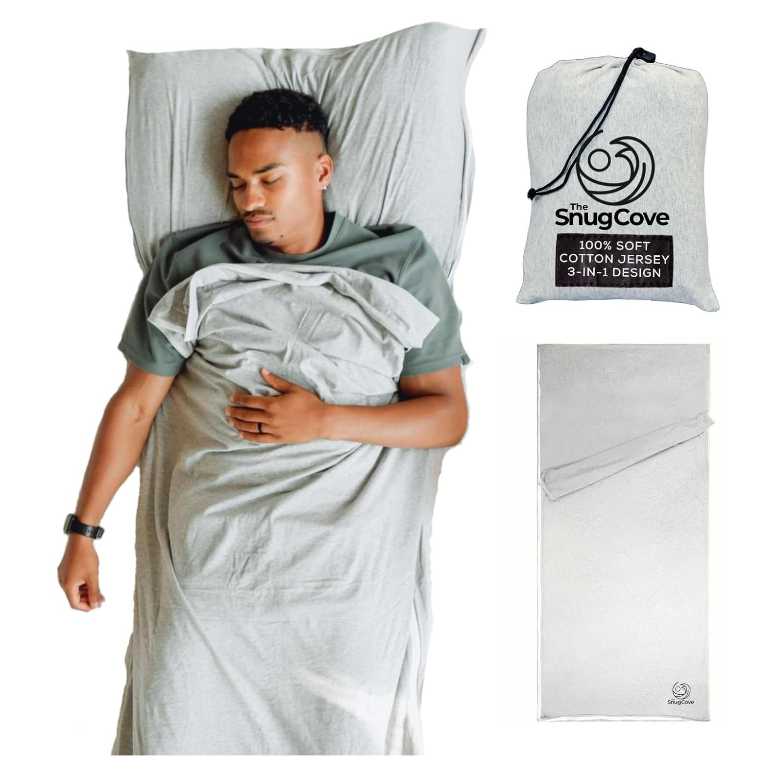 Forro de Saco de Dormir The Snug Cove 100% Algodón Individual