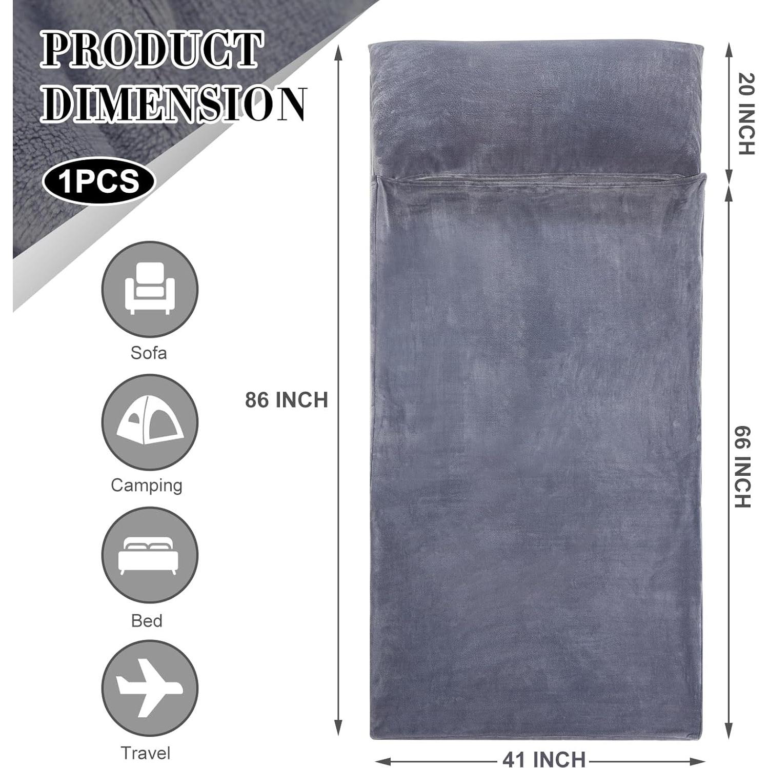 Forro de Saco de Dormir Franela Remagr ZK1668 220x105 cm Gris