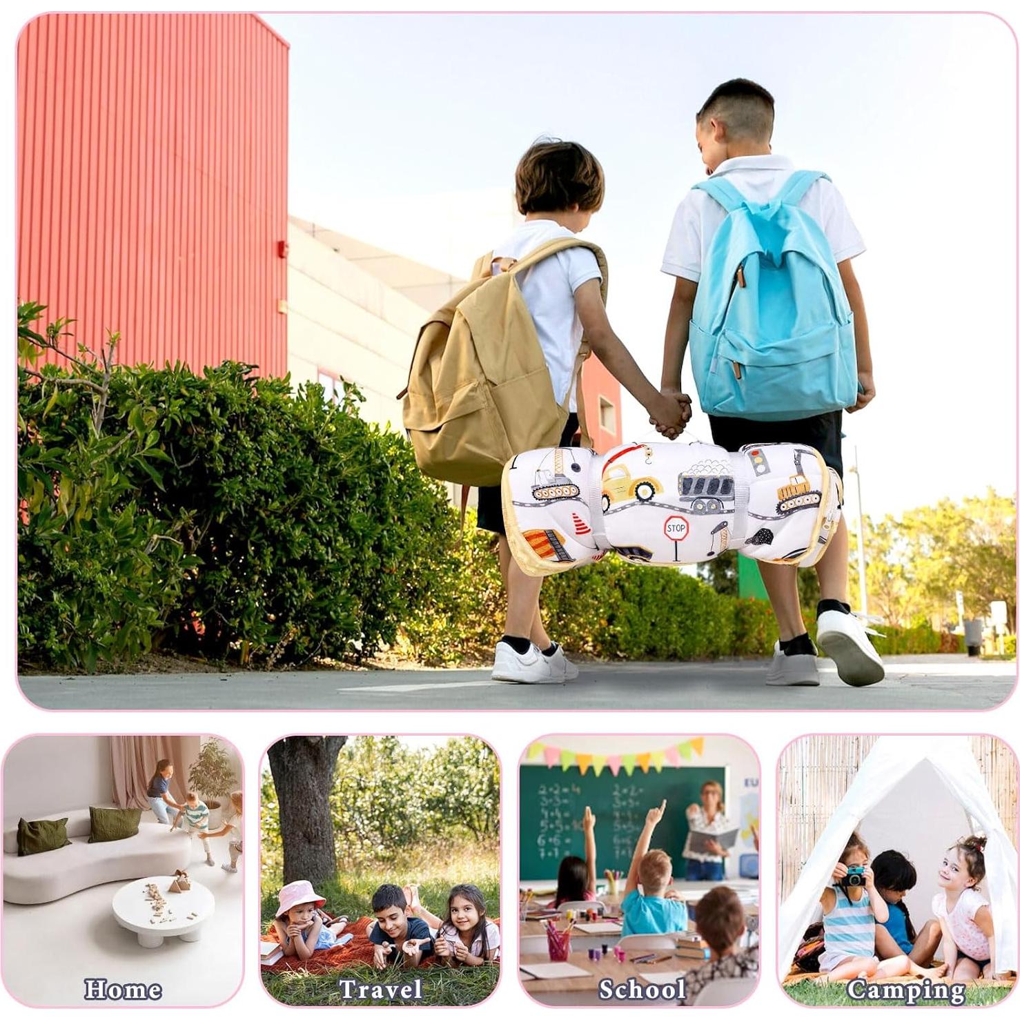 Alfombra de Siesta para Niños YR0009 con Almohada y Manta