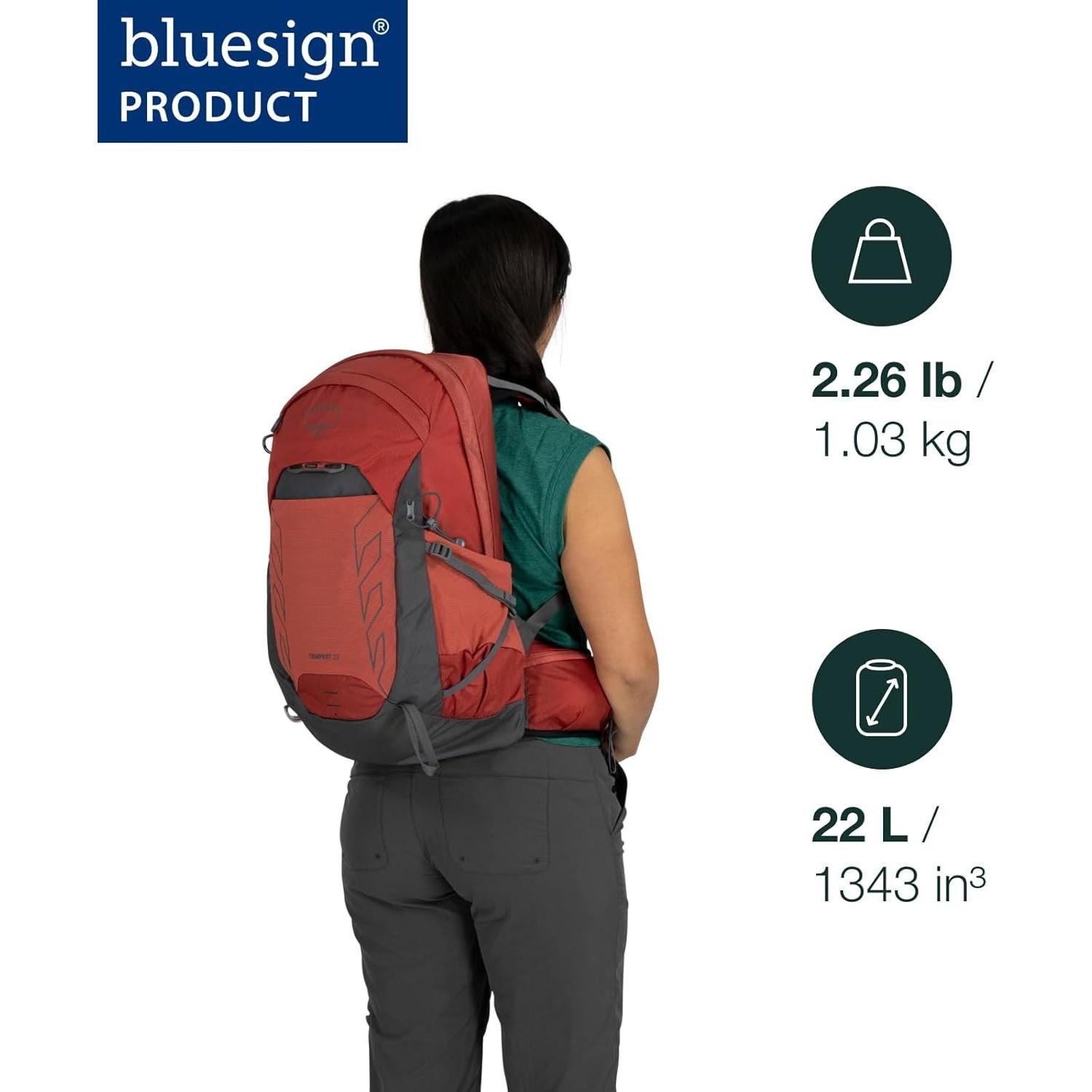 Mochila de senderismo Osprey Tempest 22L para mujeres verde