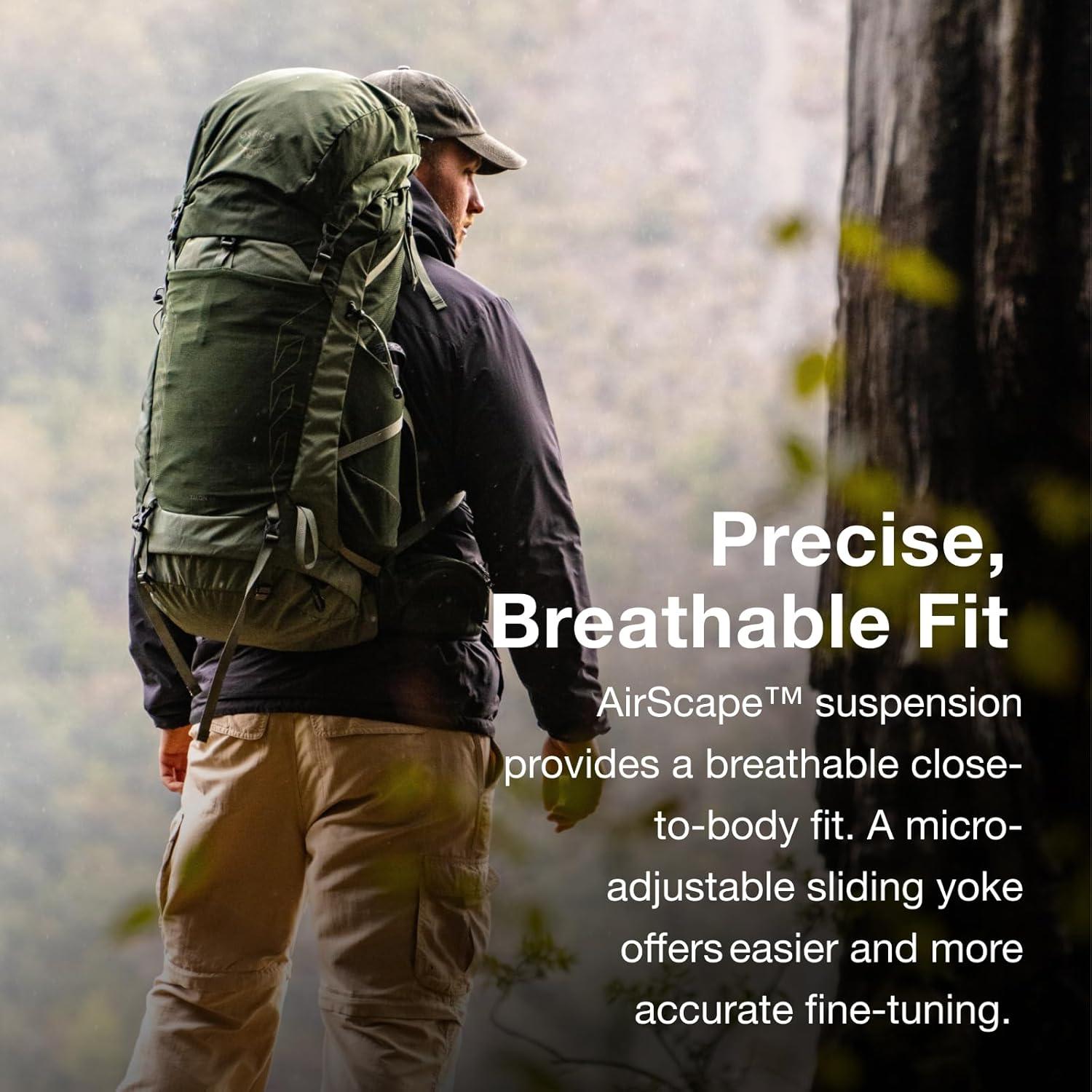 Mochila de senderismo Osprey Talon 44L para hombres Negro/Gris