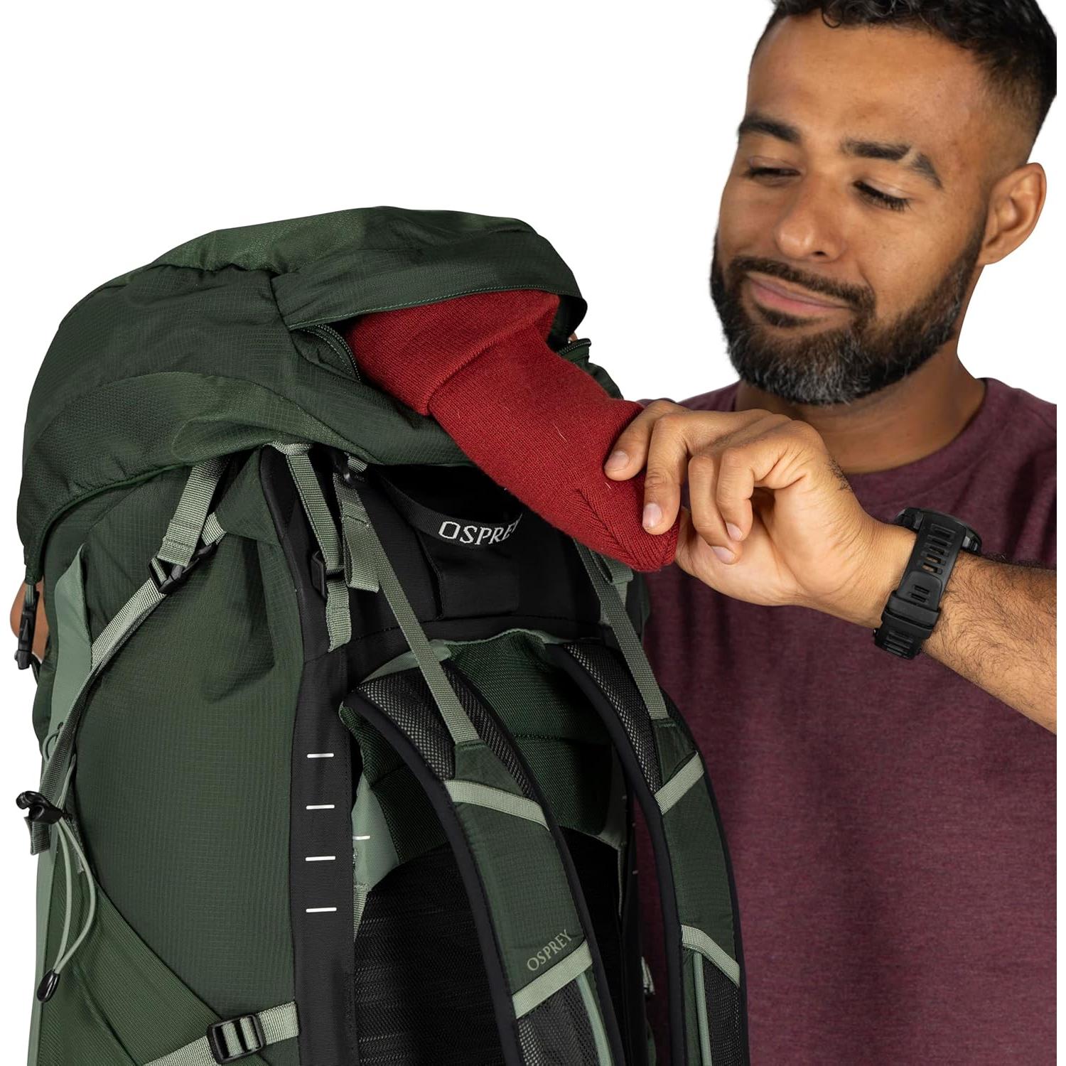 Mochila de senderismo Osprey Talon 44L para hombres Negro/Gris