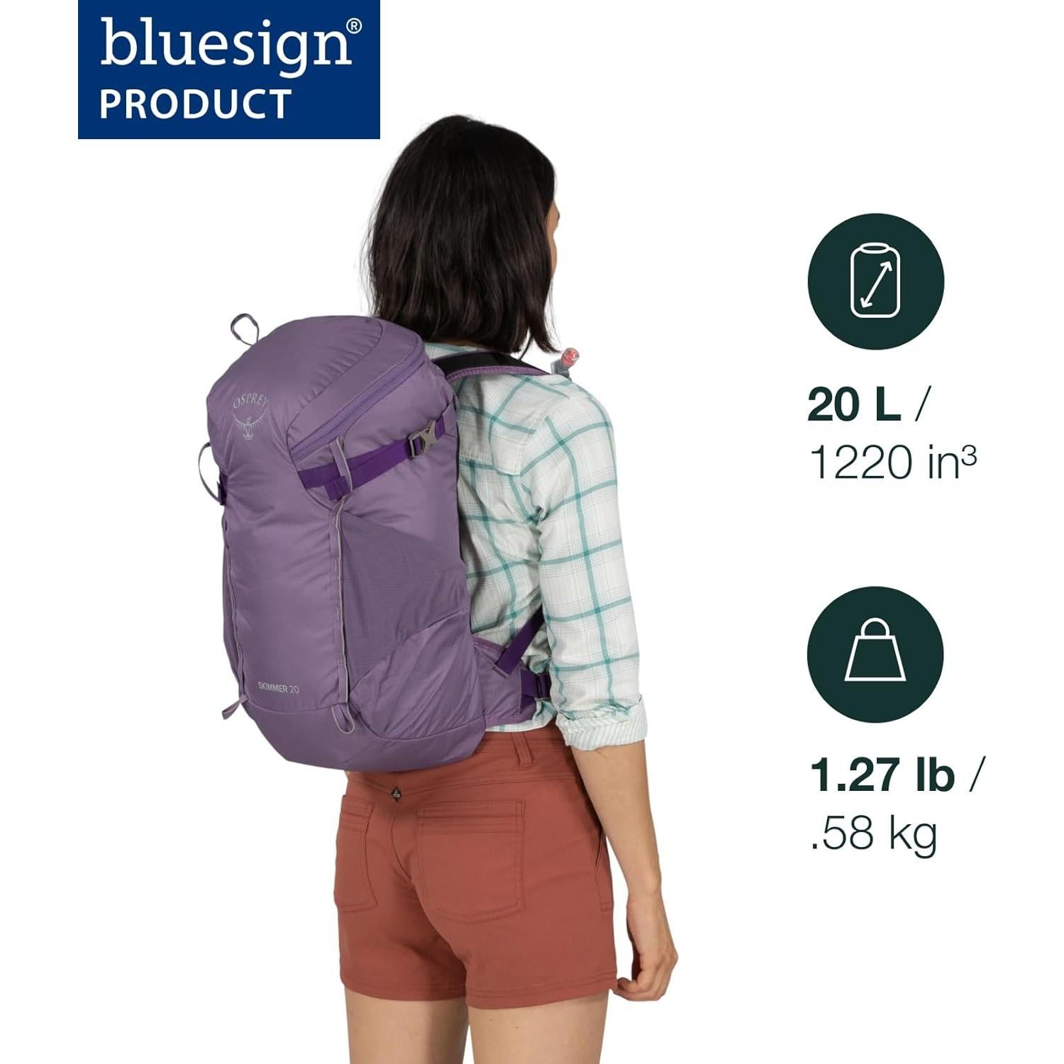 Mochila de Senderismo Osprey Skimmer 20L para Mujeres Púrpura