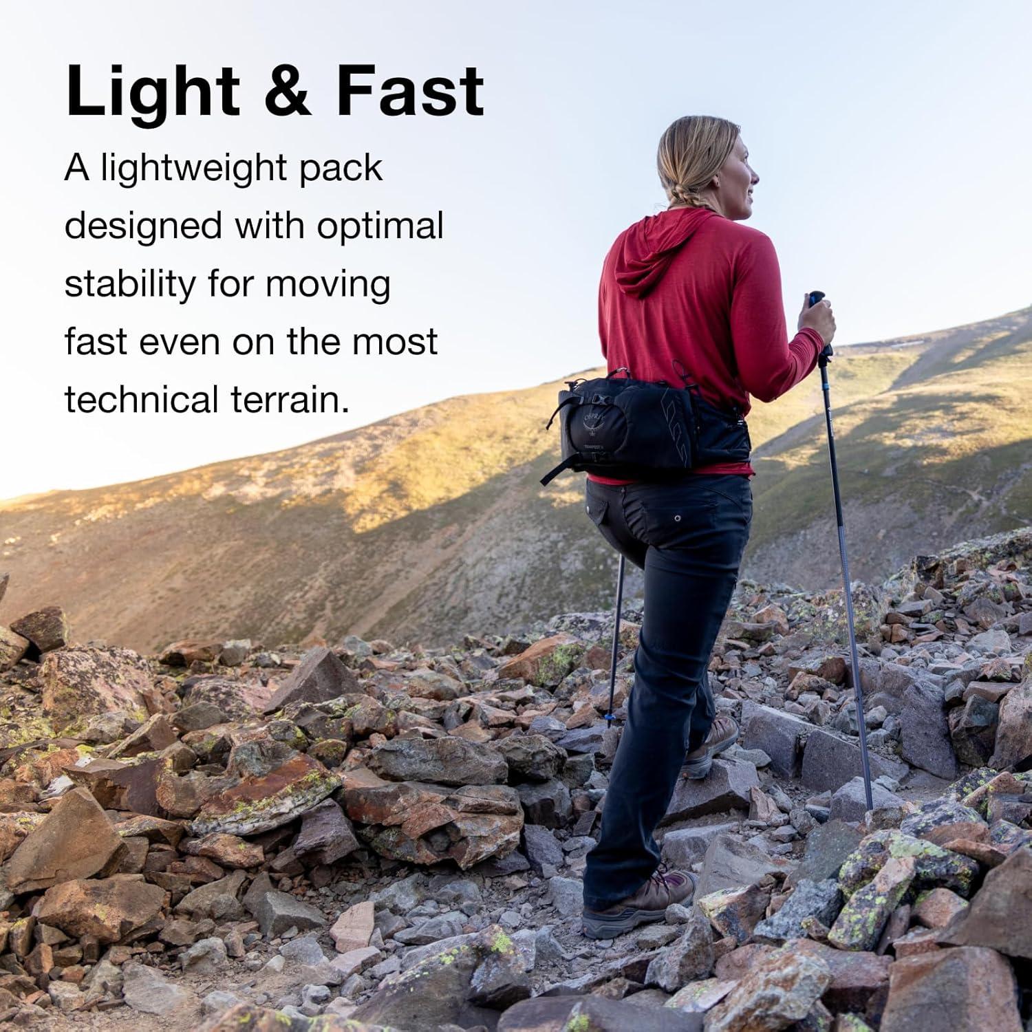 Mochila Lumbar Osprey Talon 6L para Hombre - Negro/Gris