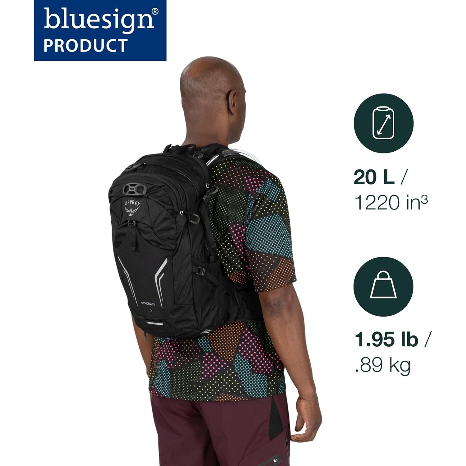 Mochila de Senderismo Osprey Syncro 20L Hombre Negro