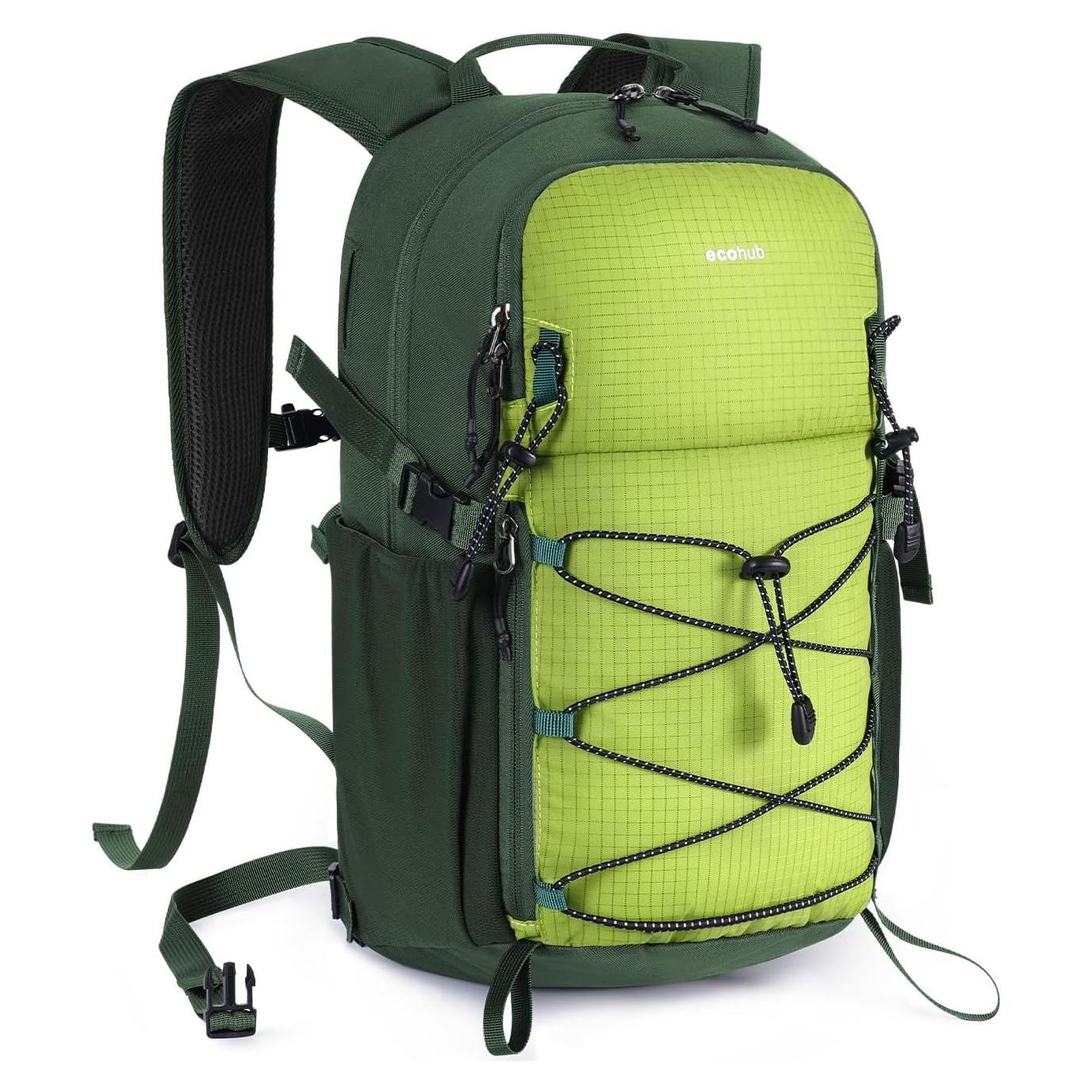 Mochila de Senderismo ECOHUB 20L Verde Resistente al Agua