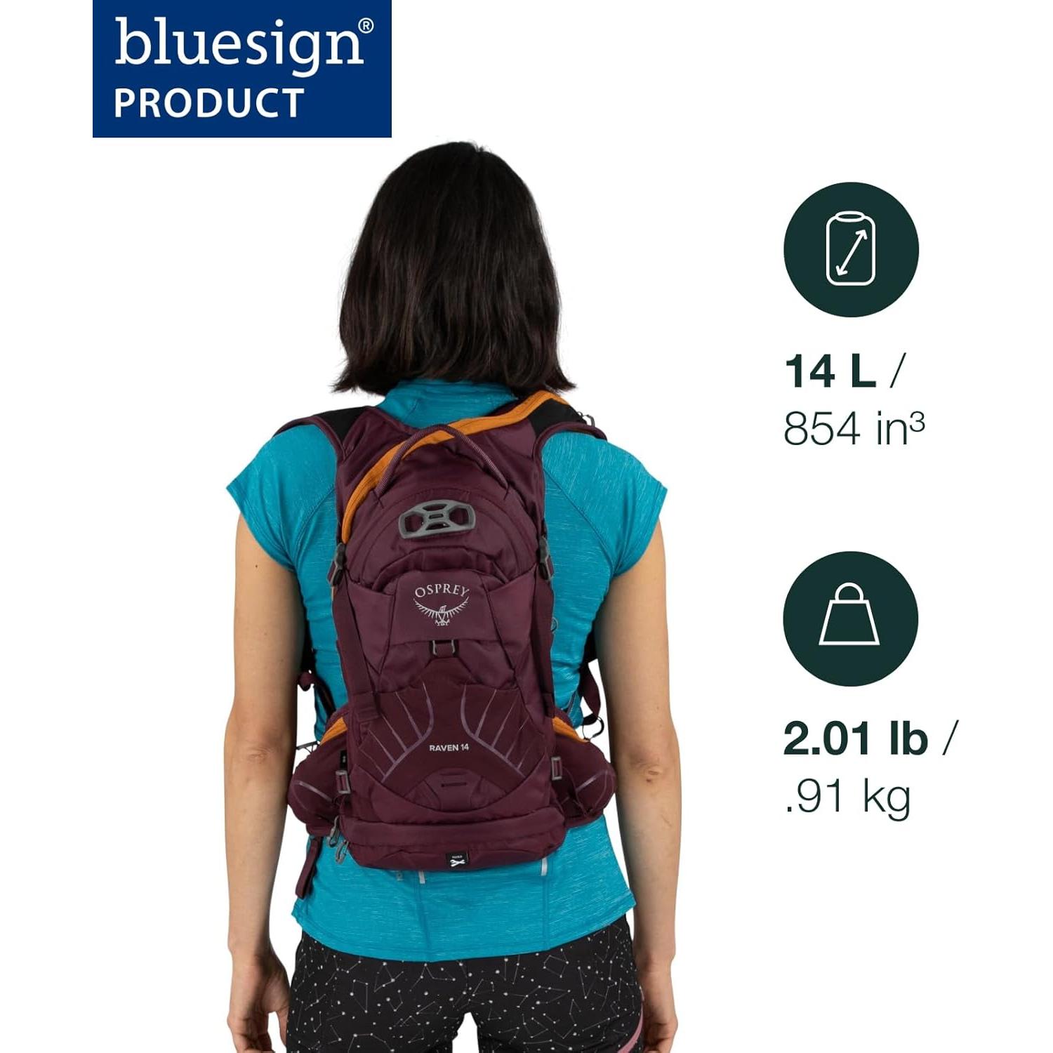 Mochila de Ciclismo Osprey Raven 14L con Reservorio 2.5L