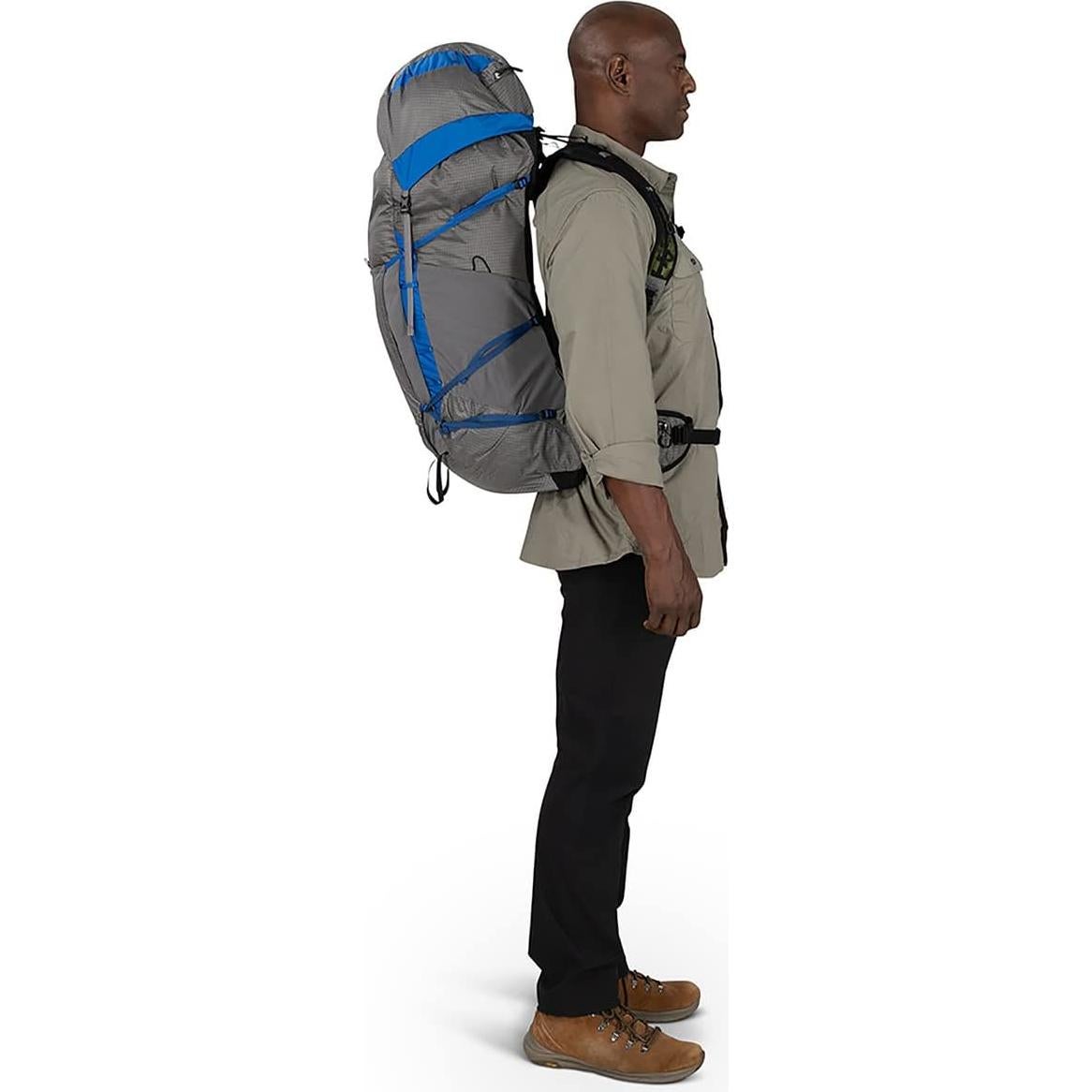 Mochila de Senderismo Osprey Exos Pro 55L Hombre Gris/Azul