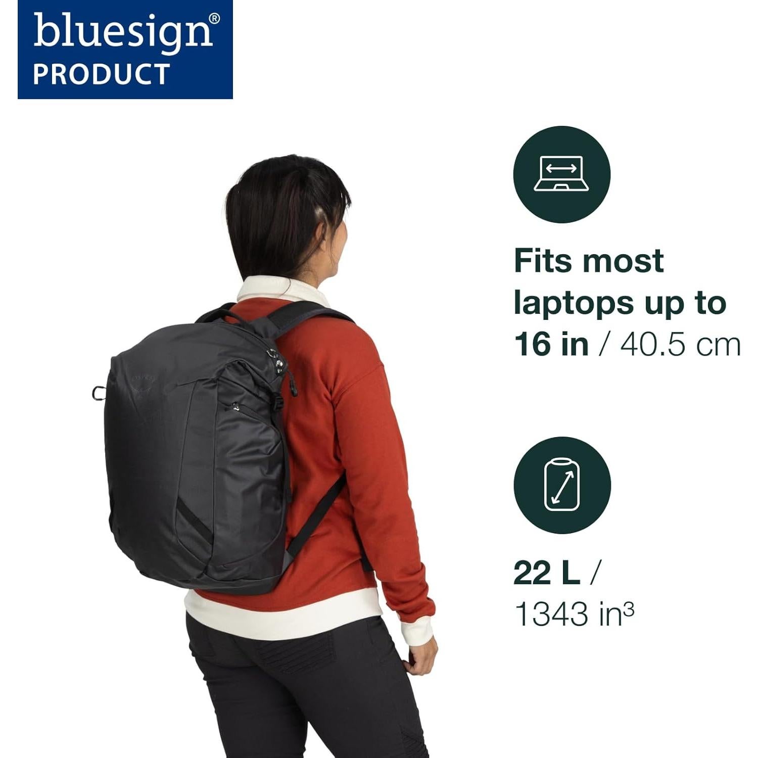 Mochila Osprey Transporter Zinch Resistente al Agua 22L Negro