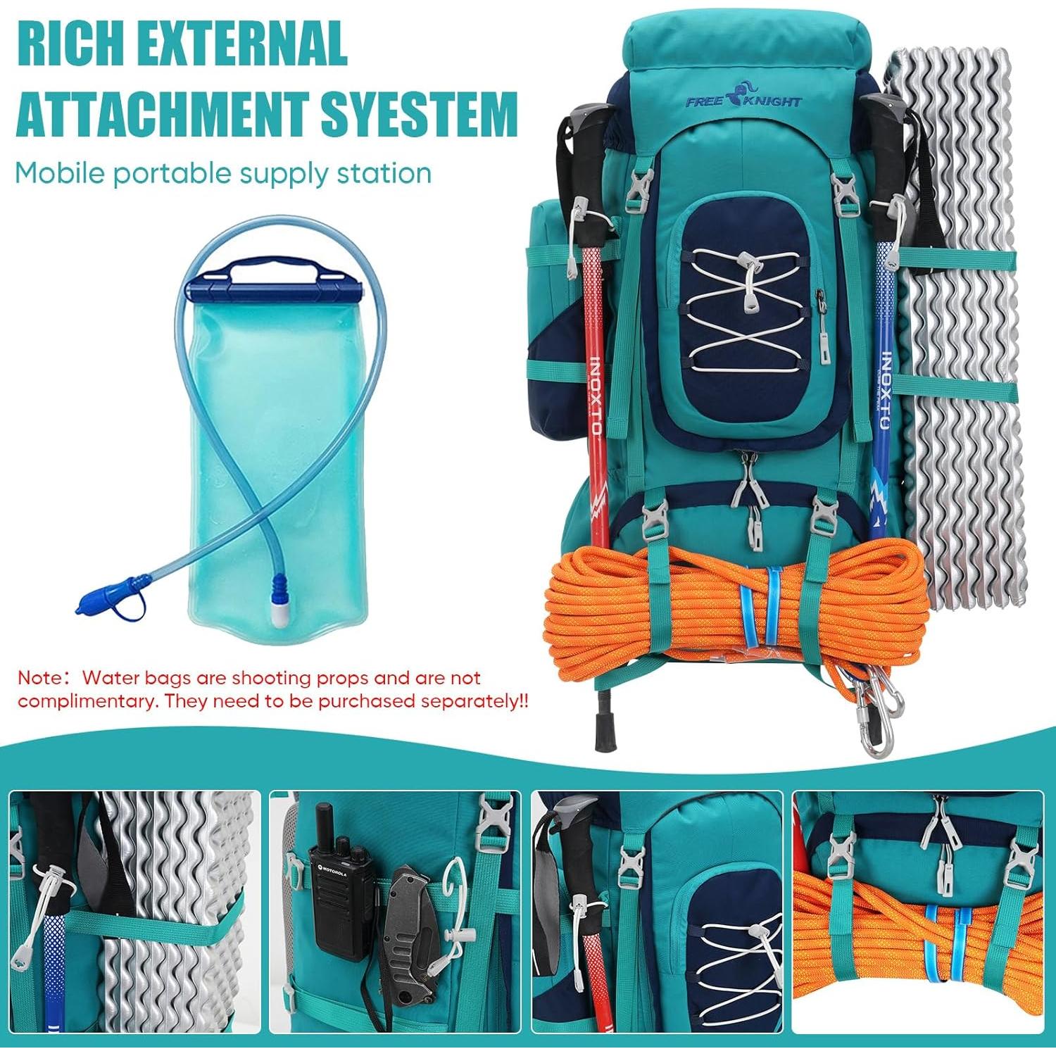 Mochila Impermeable Bseash 70L para Senderismo y Camping