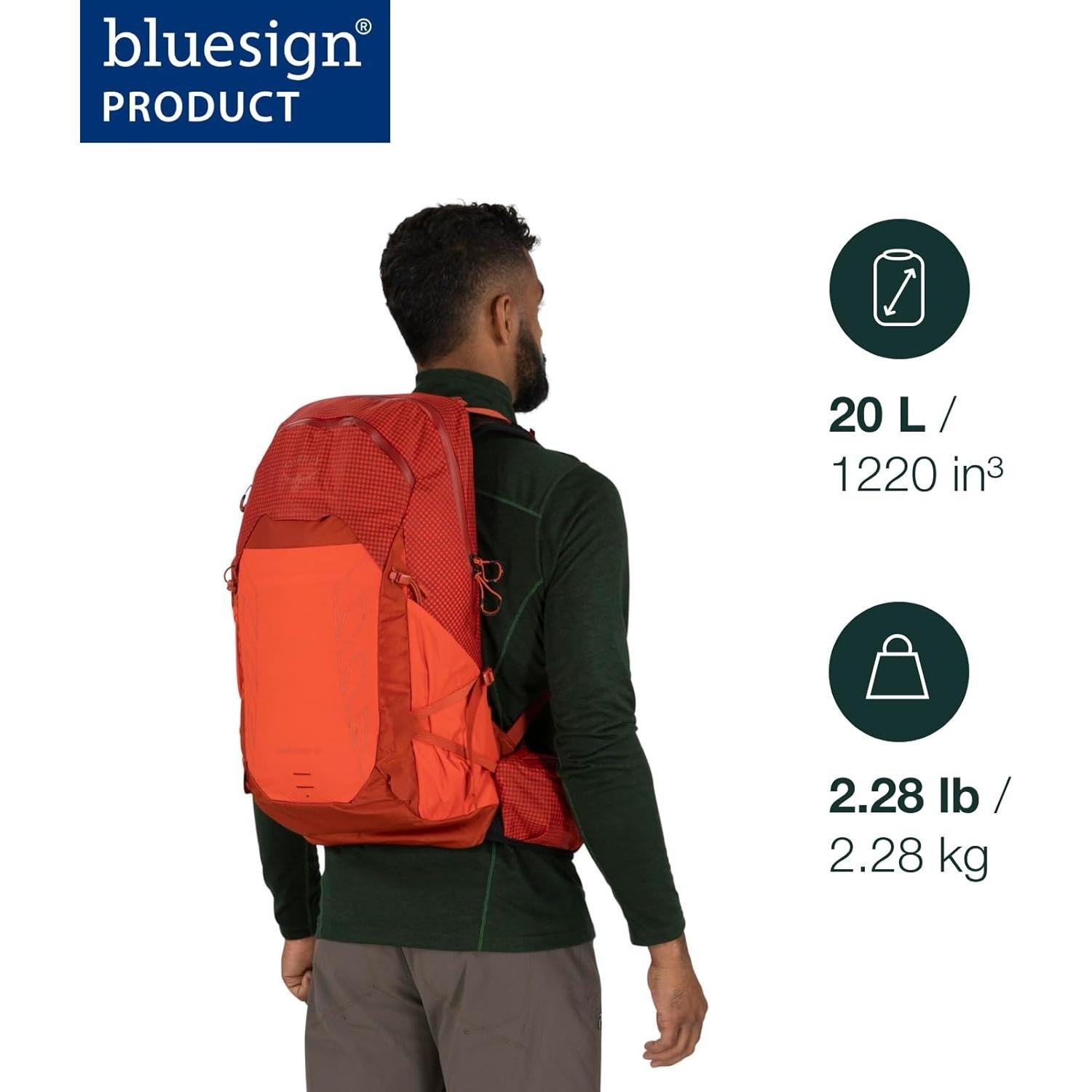 Mochila de Senderismo Osprey Talon Pro 20L Hombre Forro Plateado