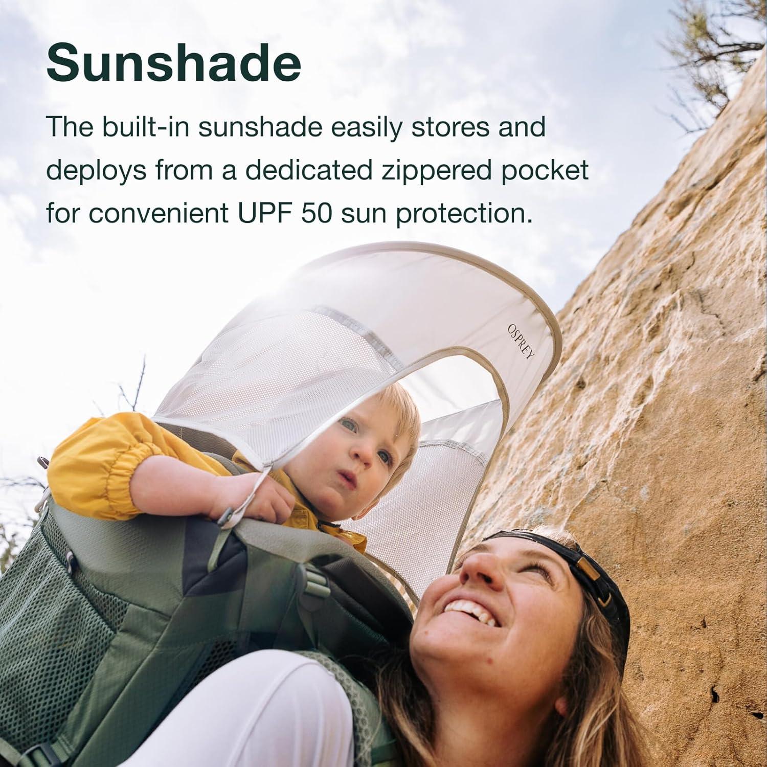 Mochila Portabebés Osprey Poco Premium con Sombrilla UPF 50+